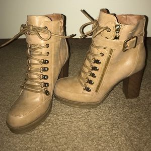 Tan ankle bootie